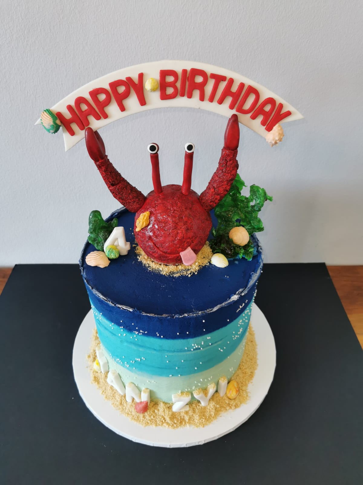 Crab Birthday Cake